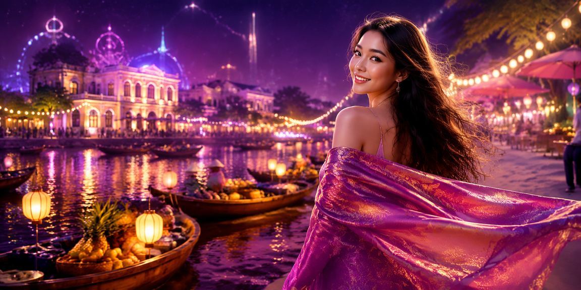 Không gian cá cược casino neon sôi động tại Hà Nội vào ban đêm